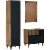  Set namještaja za kupaonicu Zidne 3 pcs Smeđa Čvrsto drvo manga | Eponuda.com