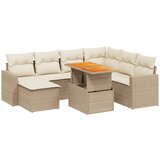 vidaXL 8-dijelni set vrtnih sofa od poliratana s jastucima bež | shoptok.hr