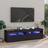 The Living Store TV omarica 2 kosa z LED lučkami črna 75x35x40 cm - TV Omarica, (21375988) Cene