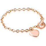 IZMAEL Narukvica Elegant Heart - Zlatno Ružičasta | shoptok.hr