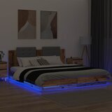  Okvir kreveta s uzglavljem s uzglavljem Staro drvo 200 x 200 cm | Eponuda.ba