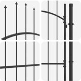 vidaXL Vrtna vrata Siva 200 x 100 cm 100 x 200 cm Čelik | shoptok.hr