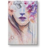  Slikana slika na platnu žena 60x90 cm Cene