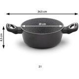 Rosmarino Visoki lonac Black Lava Stone 20l - 20 cm grey | shoptok.hr