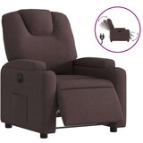 vidaXL Električni naslanjač temno rjavo blago | Shoptok.si