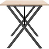  Blagovaonski stol X-oblika 160x80x75 cm od borovine i čelik | shoptok.hr