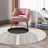 Mila Home Črna/bela pralna/primerna za robotski sesalnik okrogla preproga ø 120 cm Comfort – | Shoptok.si