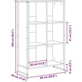 Ormarić za knjige Umjetnička hrastovina 99.5 x 30 x 108.5 cm | shoptok.hr