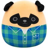 Squishmallows Prince rjavi mops v karirasti srajci, 30 cm | Shoptok.si