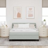  s opruga kutije Svijetlo siva 200 x 140 cm Baršun | shoptok.hr