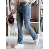 DStreet Spodnie damskie jeansowe dzwony z paskiem FITLOW niebieskie | ePonuda.com