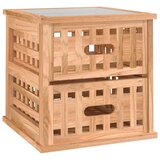 Maison Chic Nočna omarica - Nočna miza 34x34x34 cm trdna orehovina, (21687800) | Shoptok.si