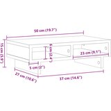  Stalak za monitor boja hrasta 50x27x15 cm konstruirano drvo Slike