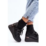 Boto Women's Wedge Boots with Sock Black Helladina | ePonuda.com
