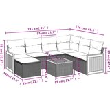  8-dijelni set vrtnih sofa od poliratana s jastucima crni | shoptok.hr