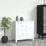 vidaXL arhivska omarica bela 75x40x80 cm jeklo | Shoptok.si