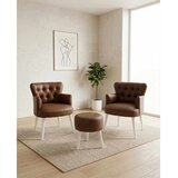 Atelier Del Sofa Az-2Rom-Byz set od 2 fotelje i taburea, braon Cene
