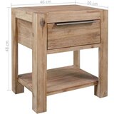  Nočna omarica s predali 2 kosa 40x30x48 cm trdna akacija | Shoptok.si