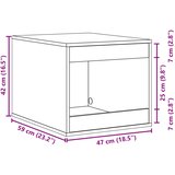  Kutija za mačji pijesak boja drva 47x59x42 cm konstruirano drvo | shoptok.hr