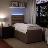 Box spring krevet s madracem svjetlosivi 100x200 cm baršunasti | shoptok.hr