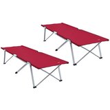  Sklopivi kamperski krevet 2 pcs Crvena 194 x 62,5 x 42,5 cm | Eponuda.com
