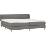  Box spring postelja z vzmetnico temno siva 200x200 cm blago, (20897384) | Shoptok.si