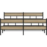  Metalni okvir kreveta bez madraca boja hrasta sonome 183x213 cm | Eponuda.ba