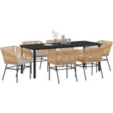  Set od 7 vrtnih stolica s jastučićima smeđi poli ratan | shoptok.hr