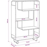  Visoka komoda Hrast sonoma 93,5 x 37,5 x 144 cm Prerađeno drvo Slike