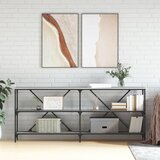 vidaXL Konzolna mizica siva sonoma 180x30x75 cm inž. les in železo Cene