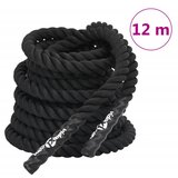 vidaXL Uže za trening crno 12 m 9 kg poliestersko cijene