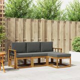  Set vanjskih sofa 4 kom. Prirodna i antracit | shoptok.hr