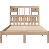 vidaXL Knjižna postelja brez vzmetnice 135x190 cm trdna borovina | Shoptok.si