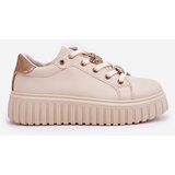 EVENTO PE1 Women's Sneakers With Ribbons Beige Grelesi | Eponuda.ba