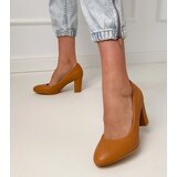 Gemre Brown classic block heel pumps Elinsi | ePonuda.com