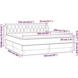  Box spring postelja z vzmetnico temno siva 160x200 cm blago, (20790886) | Shoptok.si