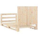  Okvir kreveta s uzglavljem 100 x 200 cm od masivne borovine | shoptok.hr