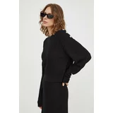 Ba&sh Volnen pulover ženski, črna barva