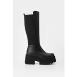 Marjin Women's Thick Welt Sole Daily Boots Ferlas Black | Shoptok.si