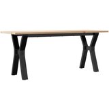 Maison Chic Klubska mizica - kavna mizica - Nizka mizica Y okvir 110x40x45 cm trdna borovina lito železo, (21751889) | Shoptok.si
