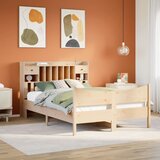Maison Chic Posteljni okvir - Dvoposteljna postelja - Zakonska postelja brez vzmetnice 150x200 cm trdna borovina-J10940, (21763502) | Shoptok.si