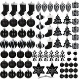  Set božićnih kuglica – 77 komada, crne | shoptok.hr