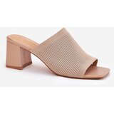 Boto Women’s Heeled Block Sandals Beige Wenilan | ePonuda.com