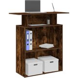 vidaXL Recepcijski stol dimljeni hrast 100x40x104 cm konstruirano drvo | shoptok.hr