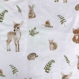 Jerry Fabrics Bijela/smeđa pamučna dječja posteljina za dječji krevetić 100x135 cm Forest Animals – | shoptok.hr
