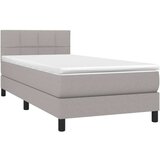  Box spring postelja z vzmetnico svetlo siv 100x200 cm blago, (20724286) | Shoptok.si