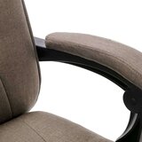  Masažna Radna stolica - Uredska stolica od tkanine smeđe-siva - Sivo-smeđa 1 Sa naslonom za noge | shoptok.hr