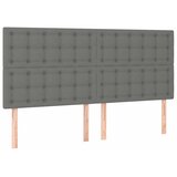  box spring s madracem LED tamnosivi 200x200 cm tkanina | shoptok.hr