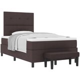 vidaXL Vzmetnica z vzmetnico in klopjo temno rjava 120x190 cm Tkanina, (22083270) | Shoptok.si