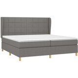  S oprugama i madracem tamnosivi 200 x 200 cm od tkanine | shoptok.hr